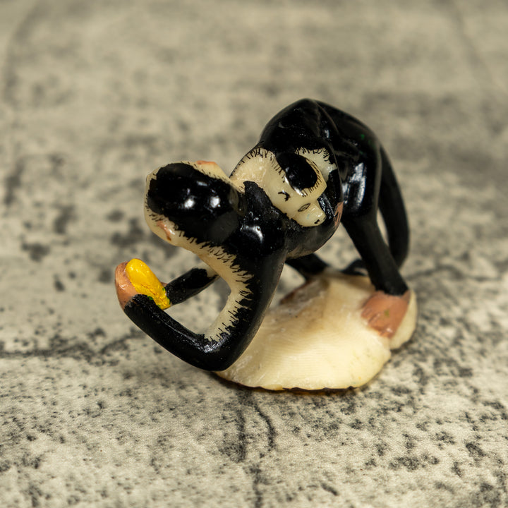 White Face Monkey With Infant Tagua Carving