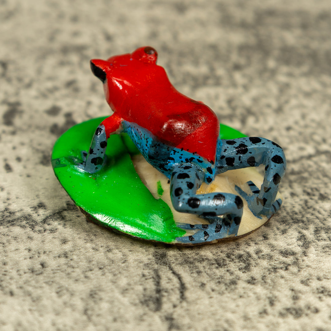 Red And Blue Poison Dart Frog Tagua Carving
