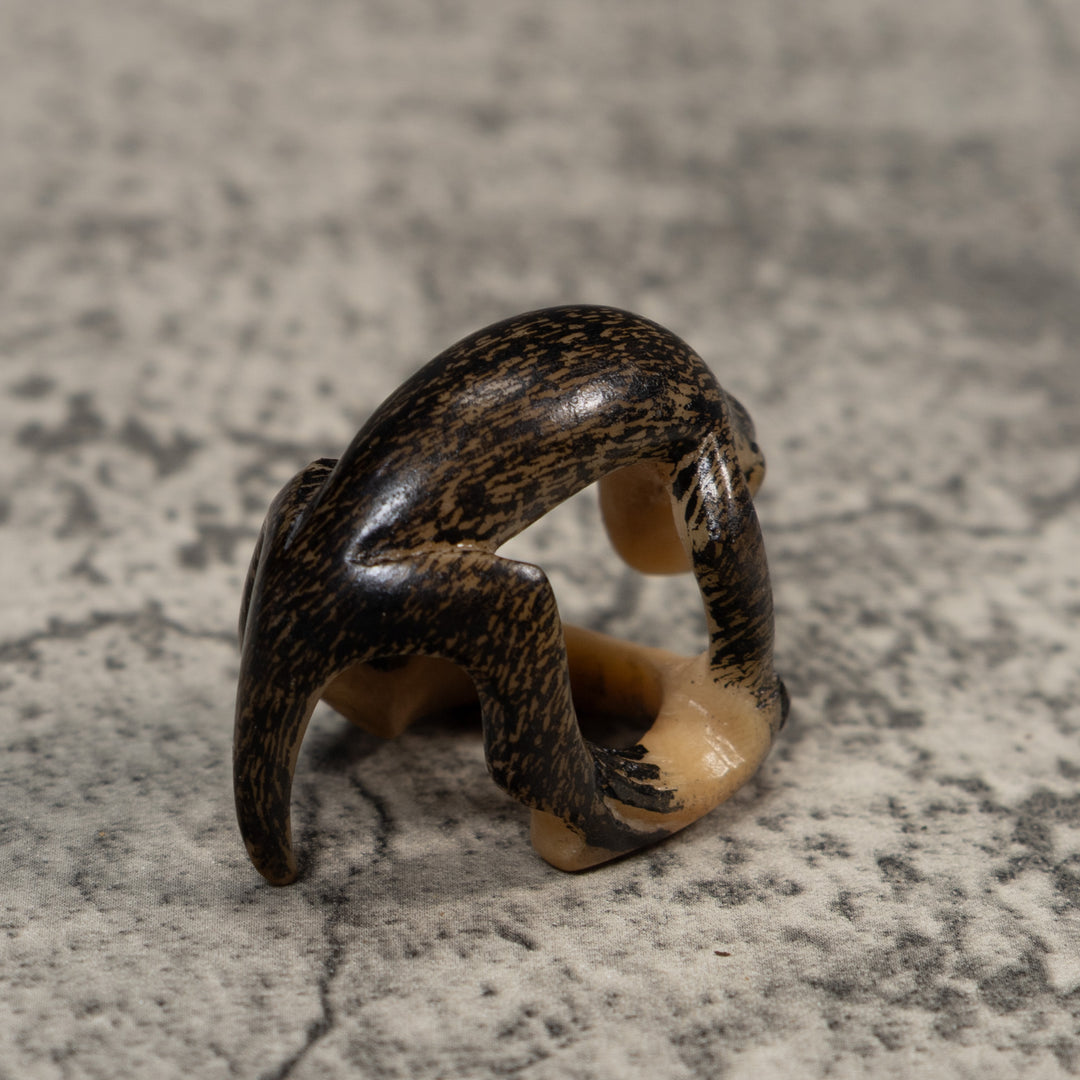 Vintage Undercut White Face Monkey Tagua Carving