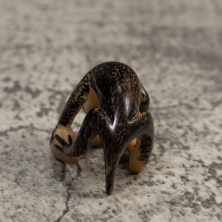 Vintage Undercut White Face Monkey Tagua Carving