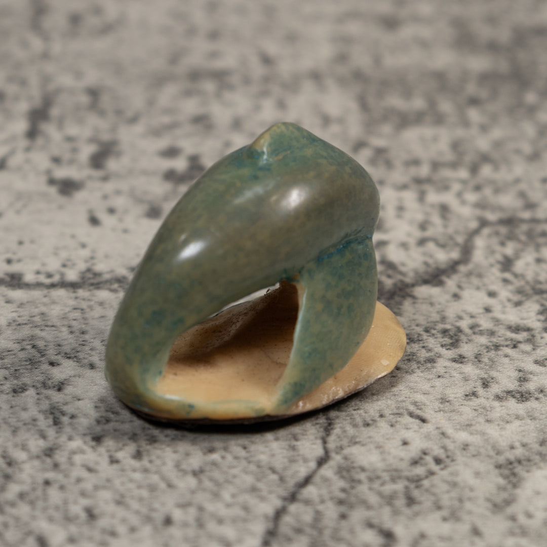 Vintage Blue Dolphin Tagua Carving