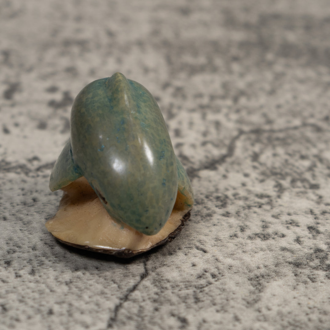 Vintage Blue Dolphin Tagua Carving