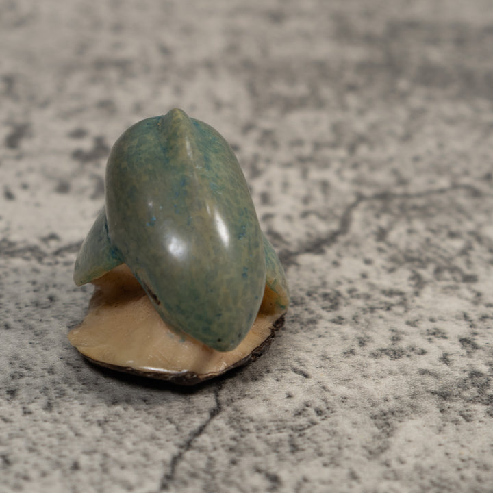 Vintage Blue Dolphin Tagua Carving