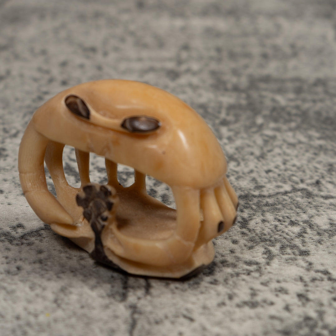 Vintage White Crab Tagua Carving
