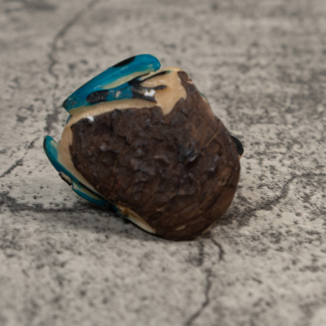 Blue And Gold Poison Dart Frog Tagua Carving