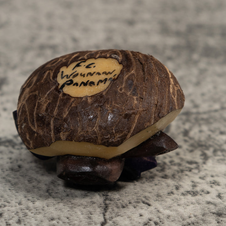 Black And Yellow Poison Dart Frog Tagua Carving