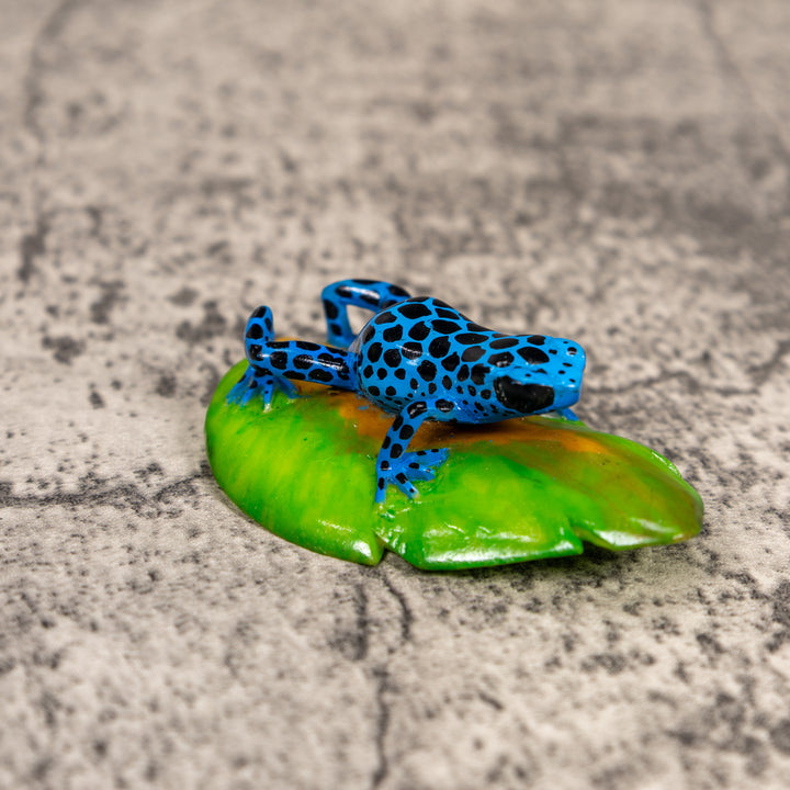 Blue And Black Poison Dart Frog Tagua Carving