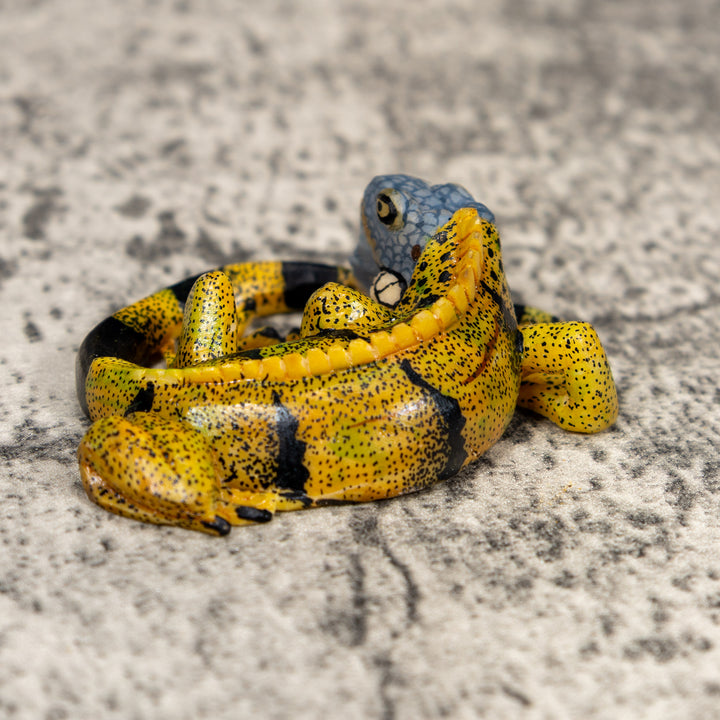 Brown Iguana Lizard Pendant Tagua Carving
