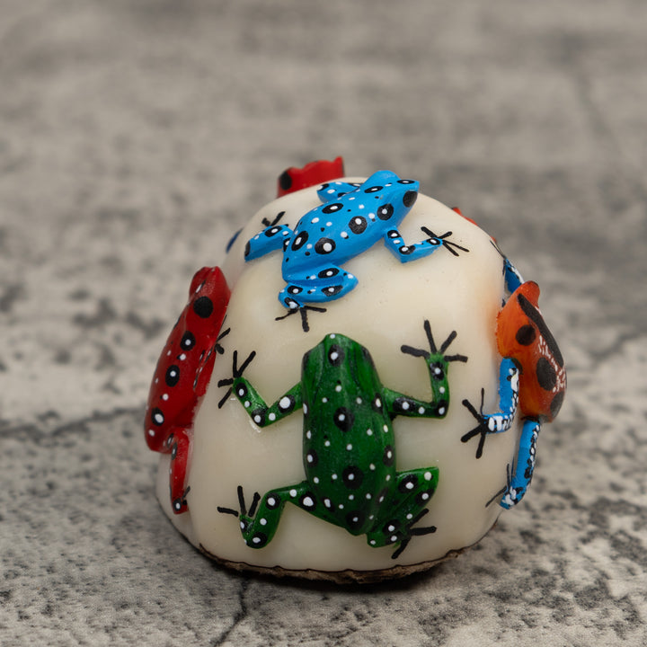 Multiple Poison Dart Frog Tagua Carving