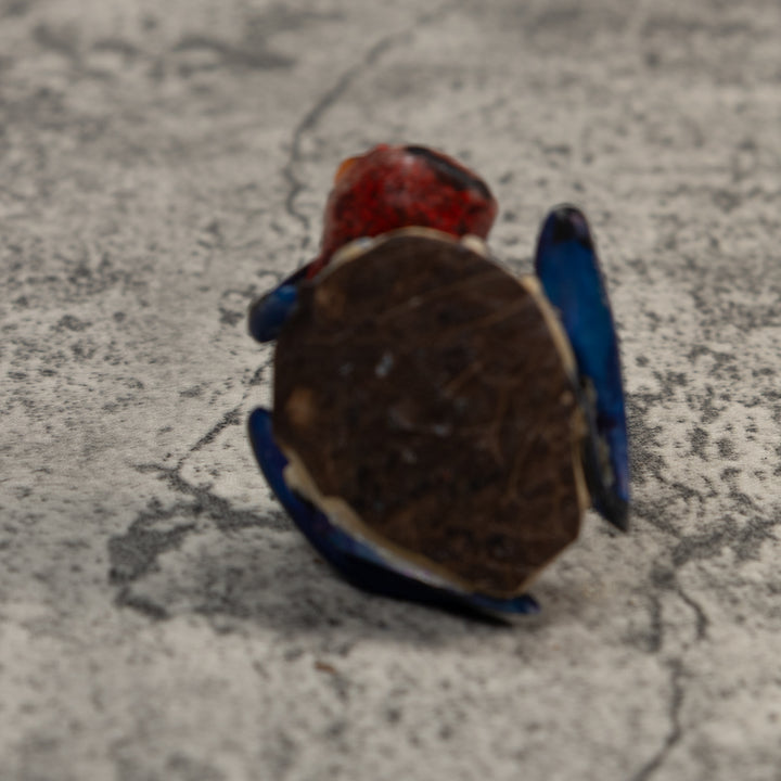 Red And Blue Poison Dart Frog Tagua Carving