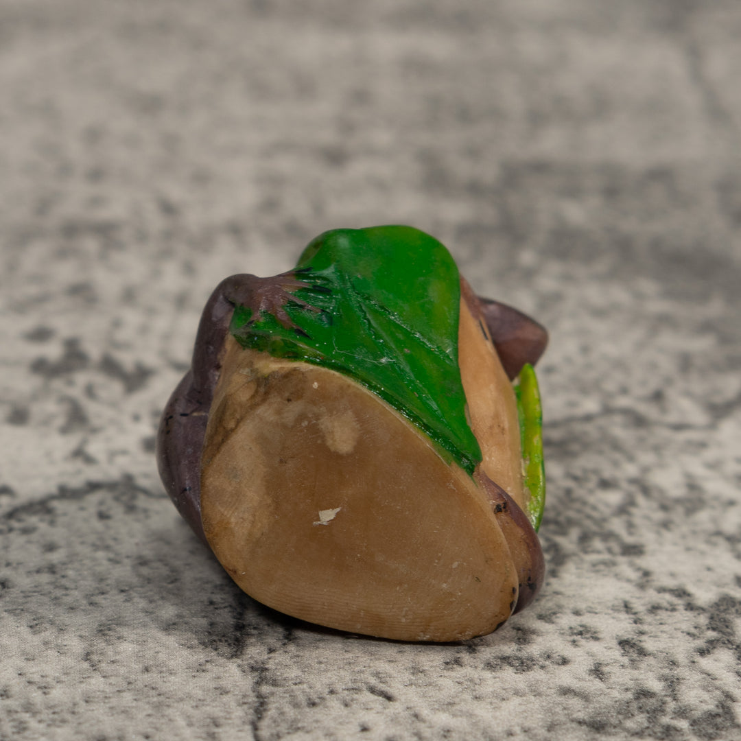 Brown And Green Gecko Lizard Tagua Carving