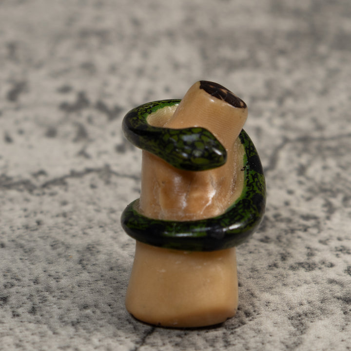 Black Snake Reptile Tagua Carving