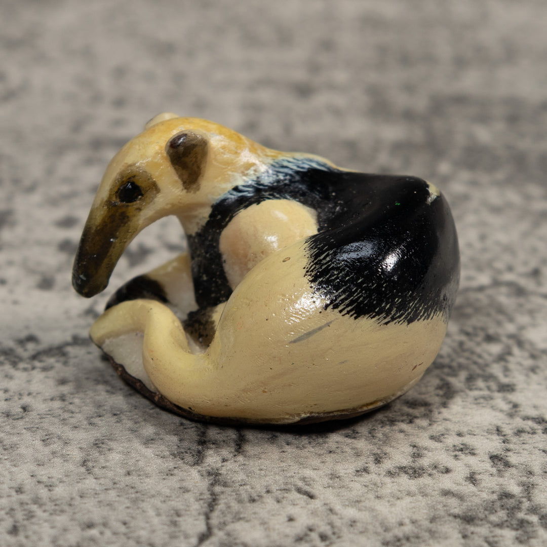 Black And Beige Anteater Tagua Carving