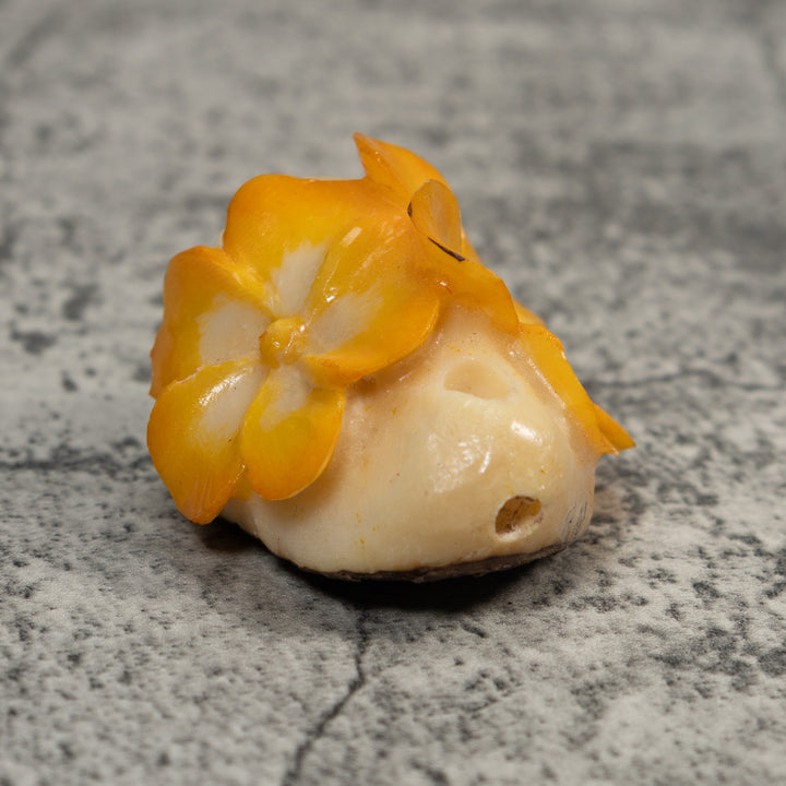 Double Golden Flower Tagua Carving