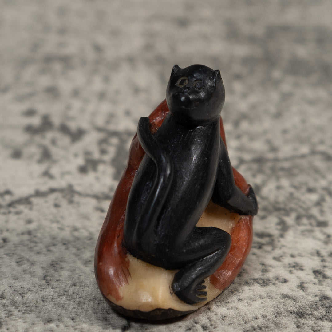 Black Howler Monkey Tagua Carving