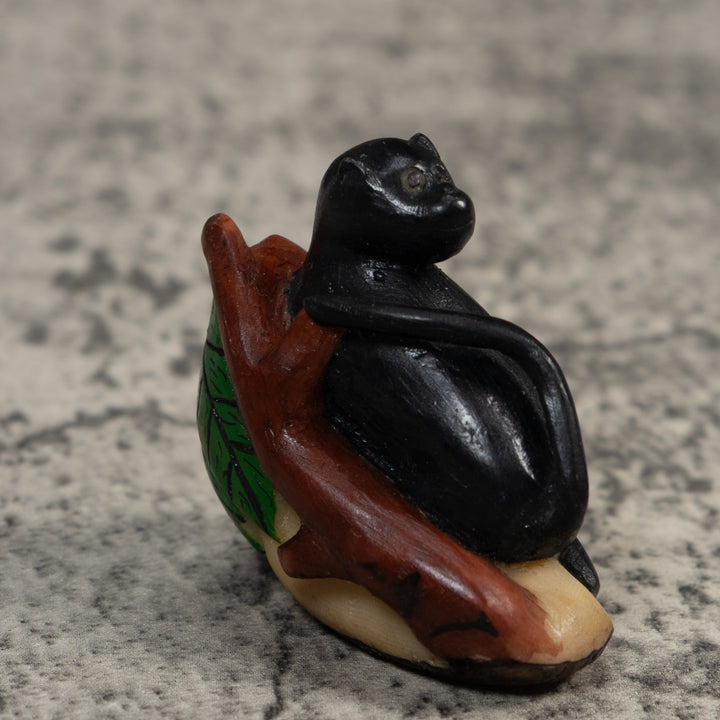Black Howler Monkey Tagua Carving