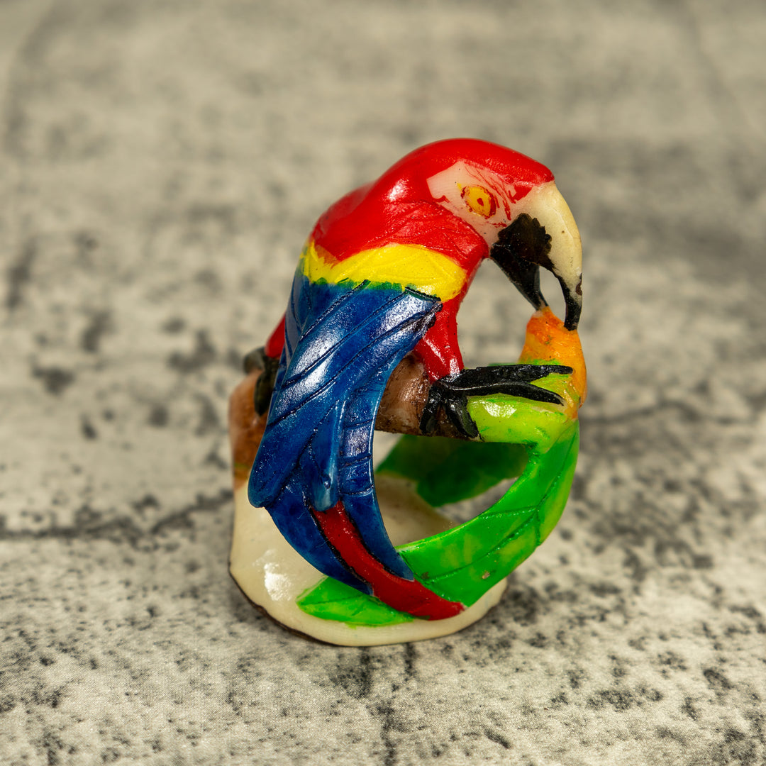 Rainforest Macaw Parrot Bird Tagua Carving
