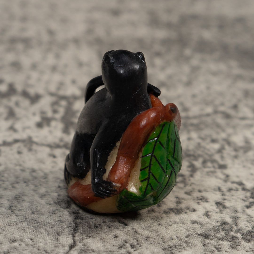 Black Howler Monkey Tagua Carving