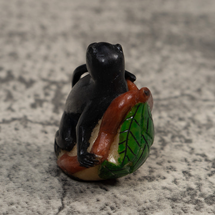 Black Howler Monkey Tagua Carving