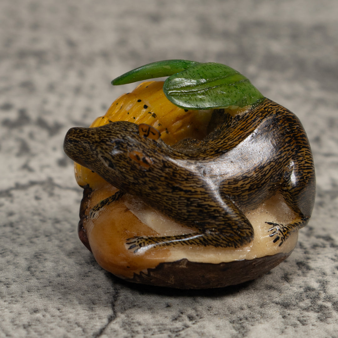 Neque Agouti With Bananas Tagua Carving