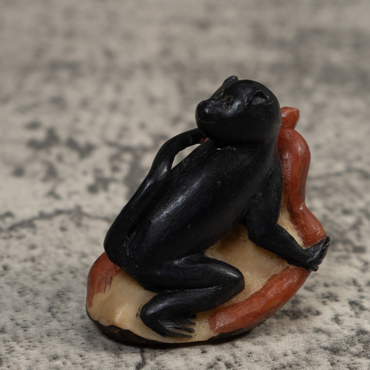 Black Howler Monkey Tagua Carving