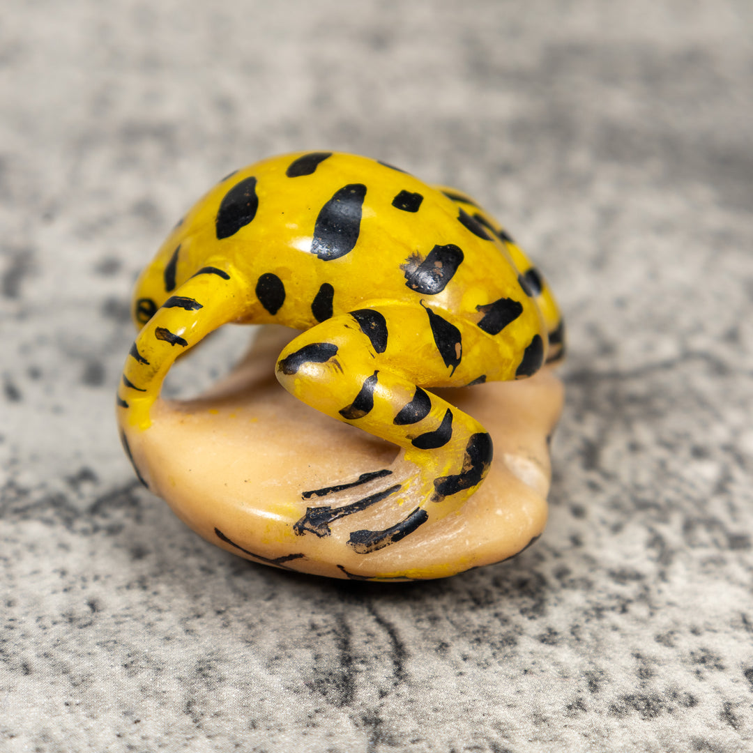 Vintage Poison Dart Frog Tagua Carving