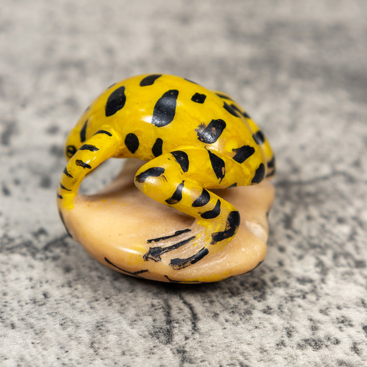 Vintage Poison Dart Frog Tagua Carving