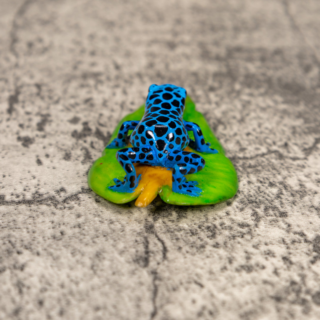 Blue And Black Poison Dart Frog Tagua Carving