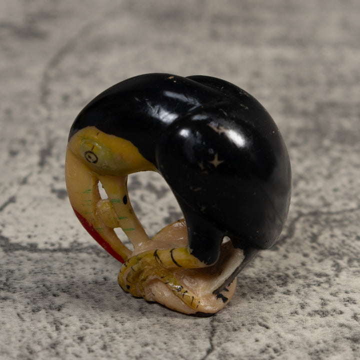 Vintage Toucan Parrot Tagua Carving