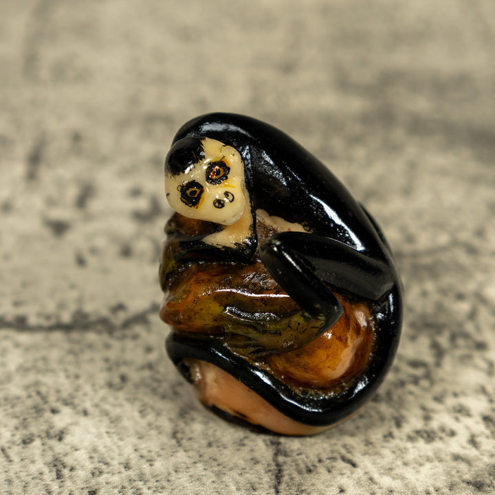 White Face Monkey Tagua Carving