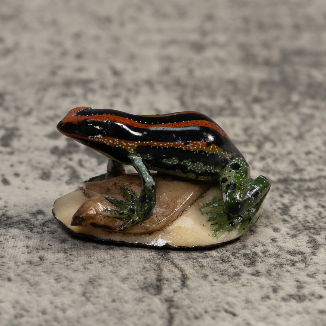 Orange Black And Green Poison Dart Frog Tagua Carving