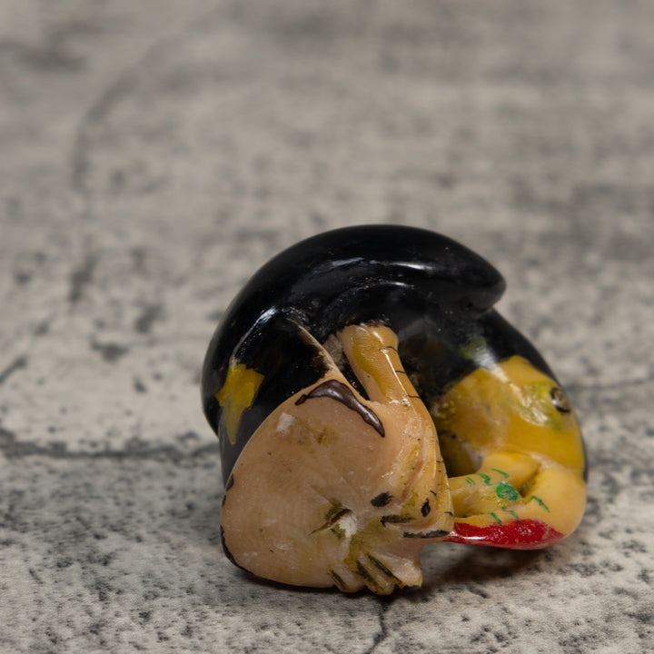 Vintage Toucan Parrot Tagua Carving