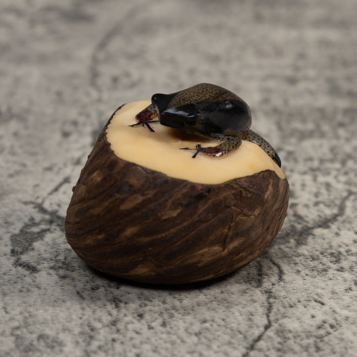 Spotted Poison Dart Frog Tagua Carving