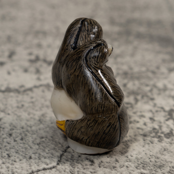 Sloth With Cub Tagua Carving