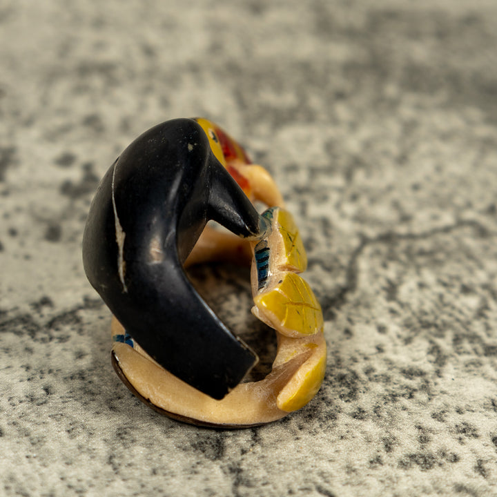 Vintage Toucan Parrot Bird Tagua Carving