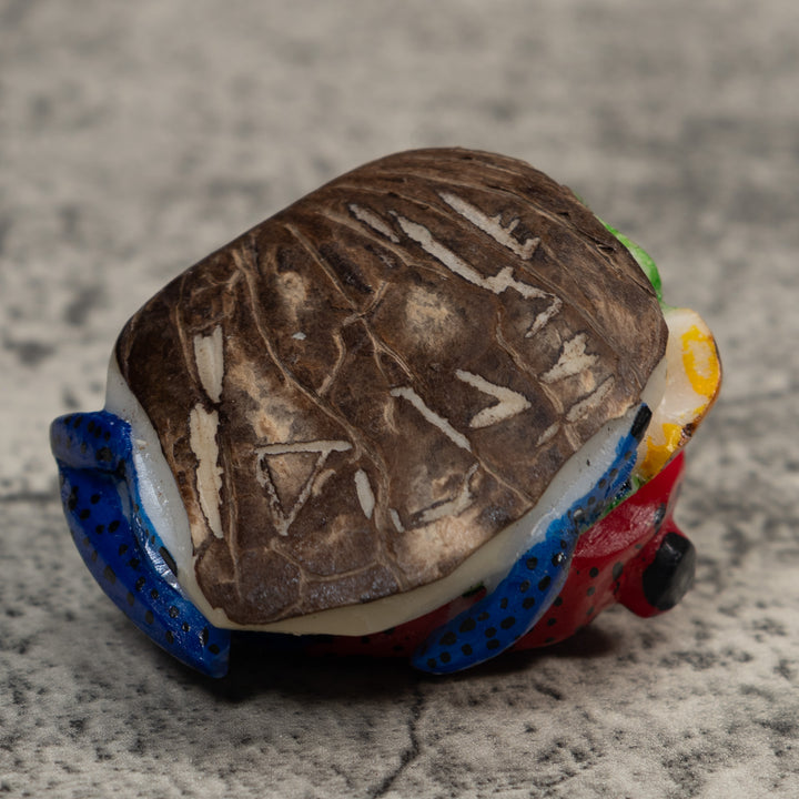 Red And Blue Poison Dart Frog Tagua Carving