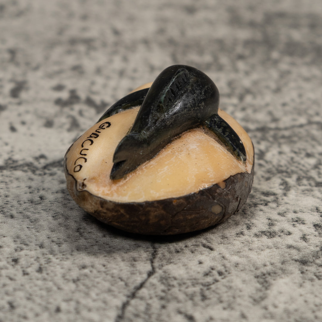 Black Dolphin Tagua Carving