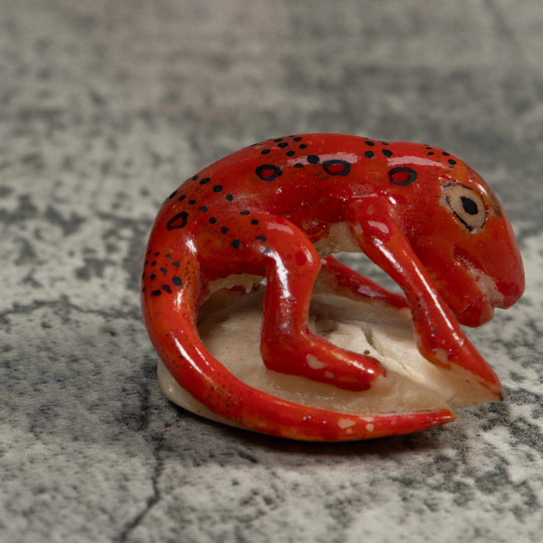 Vintage Fantasy Gecko Tagua Carving