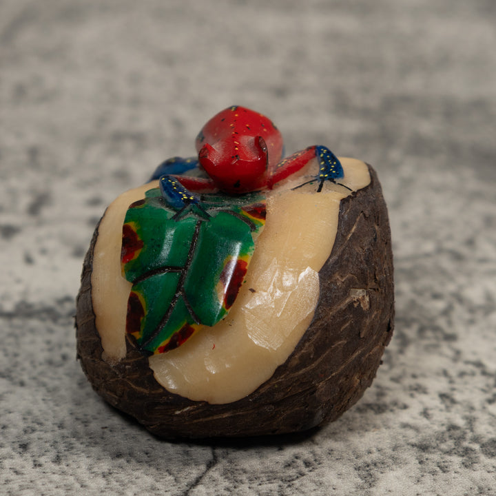 Red And Blue Poison Dart Frog Frog Tagua Carving