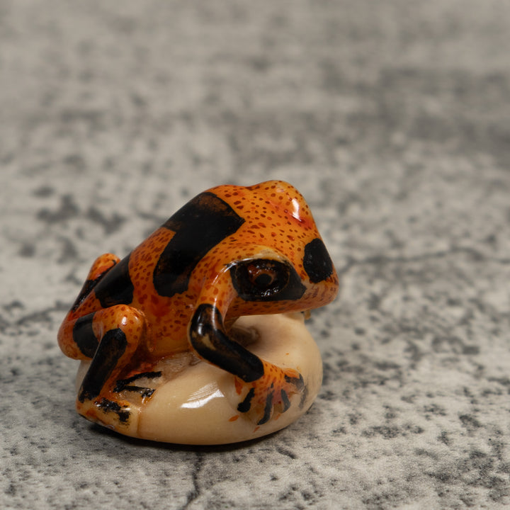 Vintage Poison Dart Frog Tagua Carving