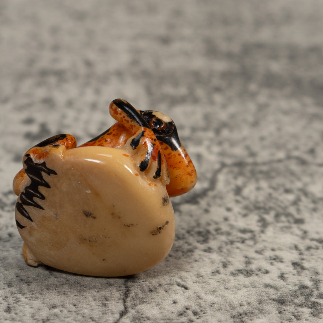 Vintage Poison Dart Frog Tagua Carving