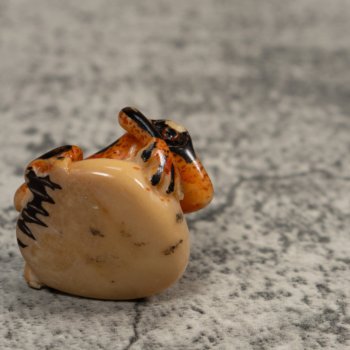 Vintage Poison Dart Frog Tagua Carving