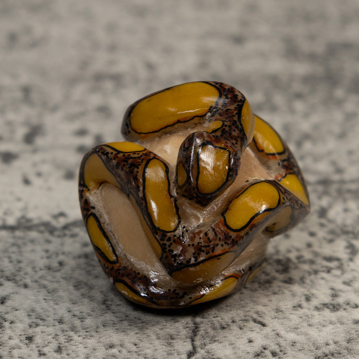 Yellow And Brown Snake Bushmaster Tagua Carving