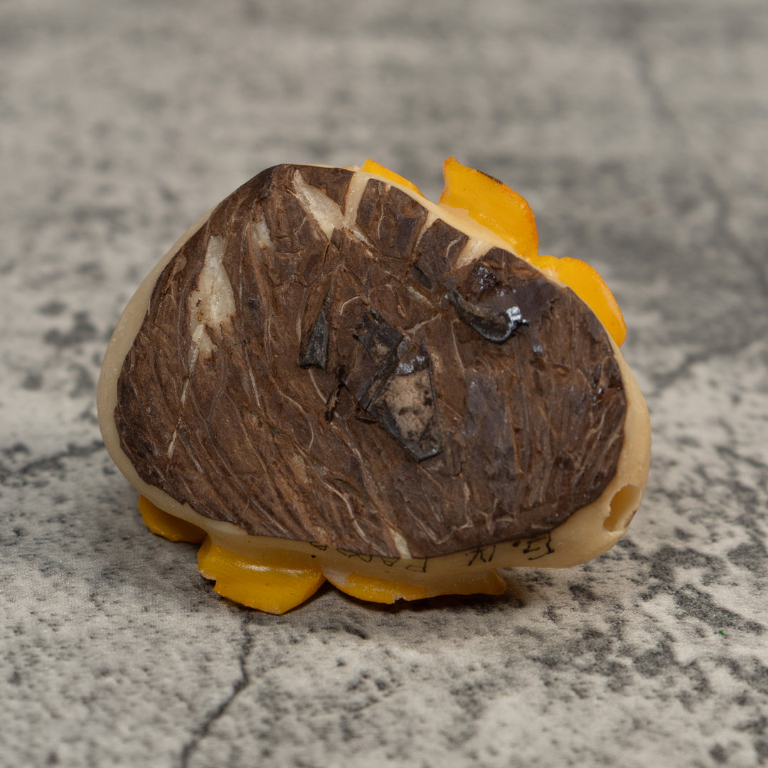 Double Golden Flower Tagua Carving