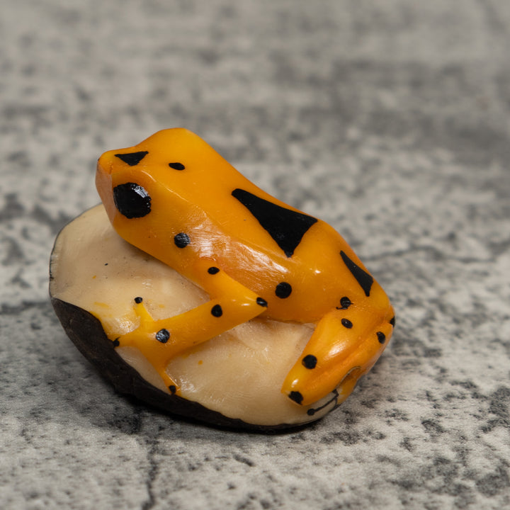 Golden Frog Tagua Carving