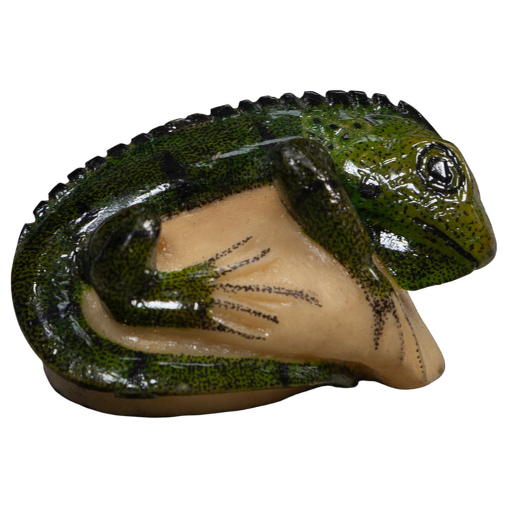 Green Iguana Lizard Tagua Carving