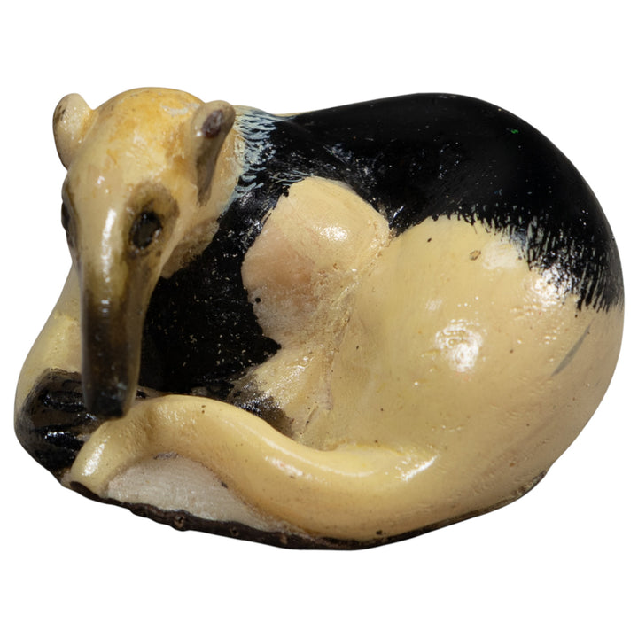 Black And Beige Anteater Tagua Carving