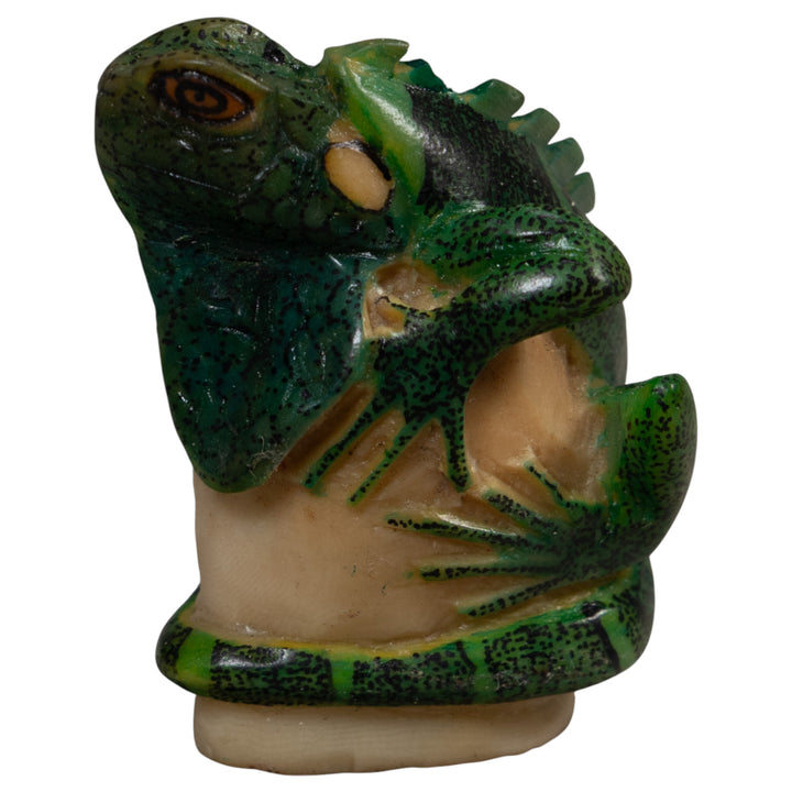 Green Iguana Lizard Tagua Carving
