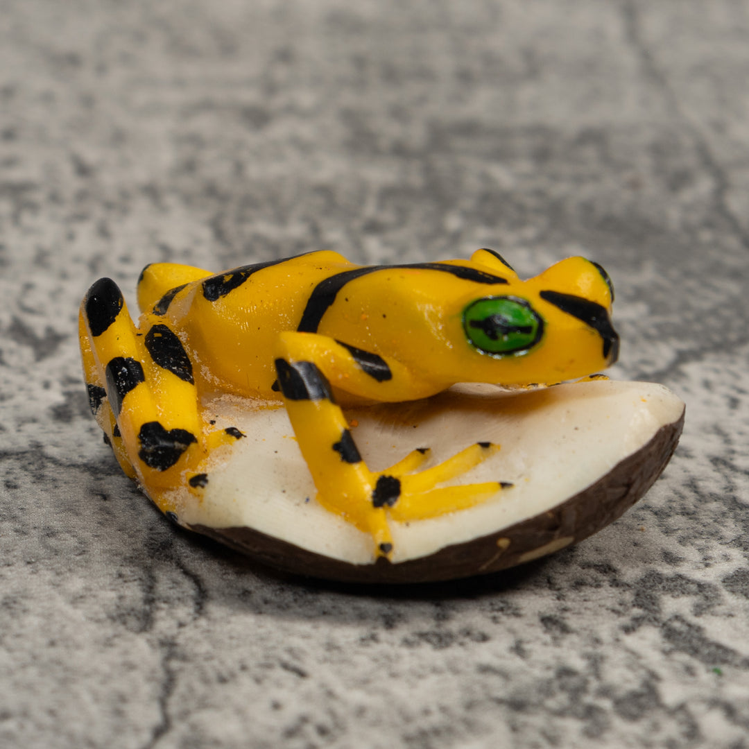 Golden Frog Tagua Carving