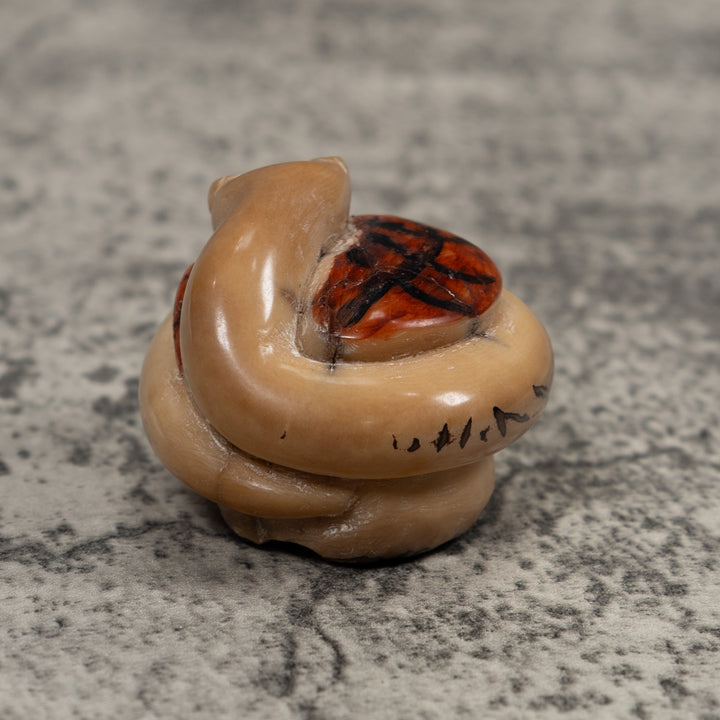Vintage Snake Tagua Carving